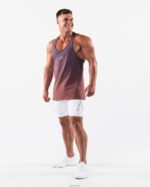 Clothing IE Alphalete Men Wolf Head Stringer Dusty Rose Gradient Purple 2L4400560 - Image 2