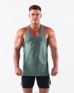 Clothing IE Alphalete Men Wolf Head Stringer Sage Green 2L4400561