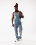 Clothing IE Alphalete Men Wolf Head Tank Glacier Blue 2L4400566 - Image 2