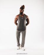 Clothing IE Alphalete Men Wolf Head Tank Pewter Brown 2L4400568 - Image 2