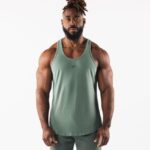 Clothing IE Alphalete Men Wolf Head Tank Sage Green 2L4400567