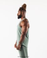 Clothing IE Alphalete Men Wolf Head Tank Sage Green 2L4400567 - Image 3