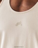Clothing IE Alphalete Men Wolf Head Tank Sea Salt Brown 2L4400564 - Image 5