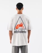 Clothing IE Alphalete Unisex Crest Tee Cement Grey 2L4400177 - Image 2