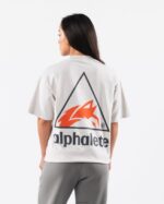 Clothing IE Alphalete Unisex Crest Tee Cement Grey 2L4400177 - Image 4