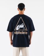 Clothing IE Alphalete Unisex Crest Tee Navy Blue 2L4400178 - Image 2