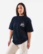 Clothing IE Alphalete Unisex Crest Tee Navy Blue 2L4400178 - Image 3