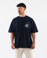 Clothing IE Alphalete Unisex Crest Tee Navy Blue 2L4400178 - Image 5