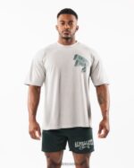 Clothing IE Alphalete Unisex Dimensional Tee Dark Silver Grey 2L4400545 - Image 2