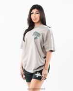 Clothing IE Alphalete Unisex Dimensional Tee Dark Silver Grey 2L4400545 - Image 3
