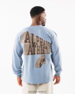 Clothing IE Alphalete Unisex Dimensional Tee Sky Blue 2L4400546 - Image 4