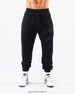 Clothing IE Alphalete Unisex Earth Dye Graphic Jogger Black 2L4400459