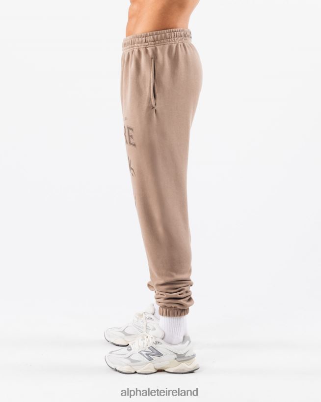 Clothing IE Alphalete Unisex Earth Dye Graphic Jogger Mudstone Brown 2L4400457 - Image 4