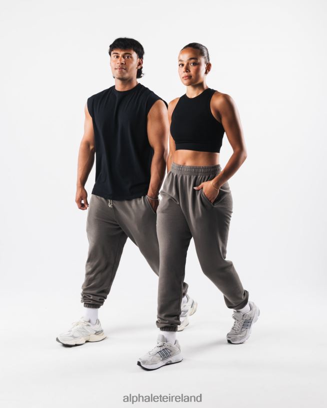 Clothing IE Alphalete Unisex Earth Dye Natural Jogger Iron Grey 2L4400462 - Image 2