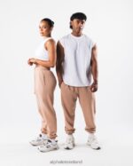 Clothing IE Alphalete Unisex Earth Dye Natural Jogger Ochre Brown 2L4400461 - Image 2