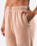 Clothing IE Alphalete Unisex Earth Dye Natural Jogger Ochre Brown 2L4400461 - Image 5
