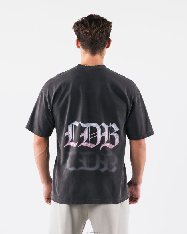 Clothing IE Alphalete Unisex Gradient LDB Tee Vintage Black 2L4400197 - Image 4