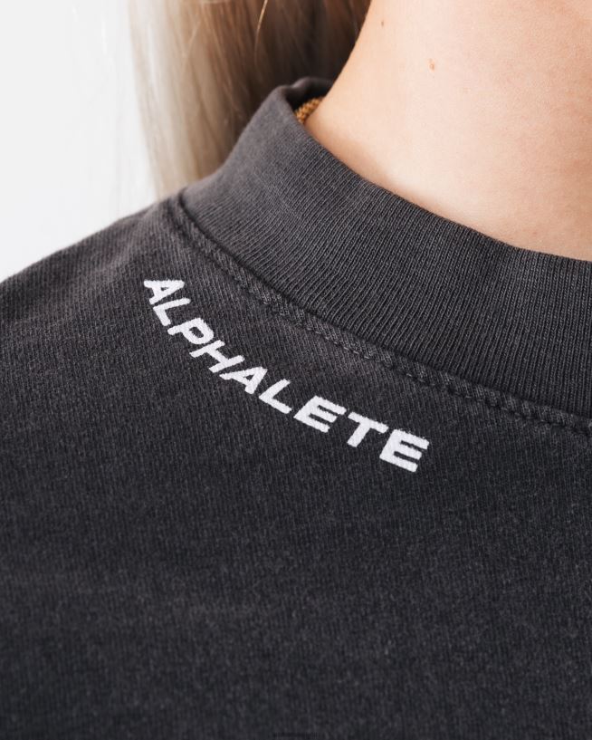 Clothing IE Alphalete Unisex Gradient LDB Tee Vintage Black 2L4400197 - Image 6