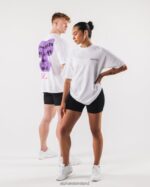 Clothing IE Alphalete Unisex Graffiti Tee White 2L4400219