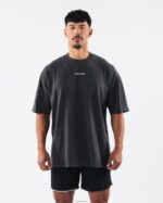 Clothing IE Alphalete Unisex Heritage Tee Vintage Black 2L4400182 - Image 5