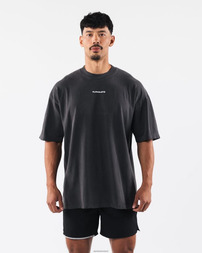 Clothing IE Alphalete Unisex Heritage Tee Vintage Black 2L4400182 - Image 5