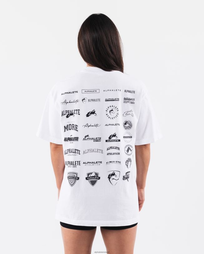 Clothing IE Alphalete Unisex Heritage Tee White 2L4400181 - Image 2
