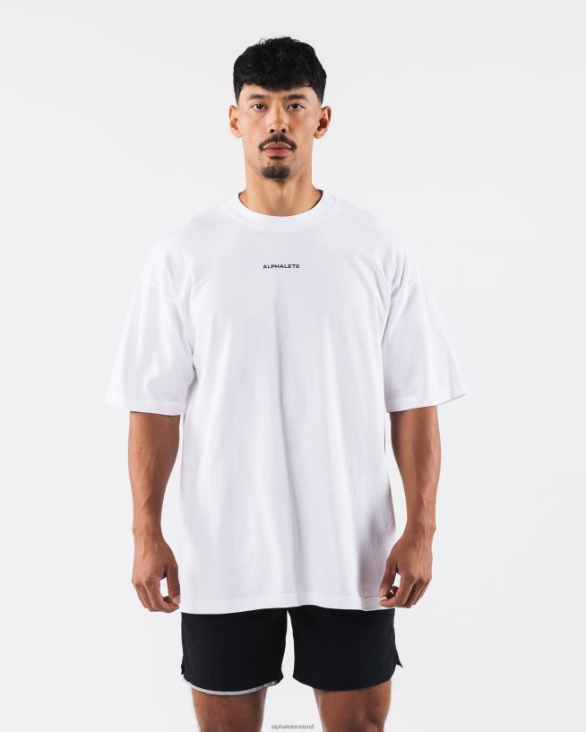 Clothing IE Alphalete Unisex Heritage Tee White 2L4400181 - Image 3