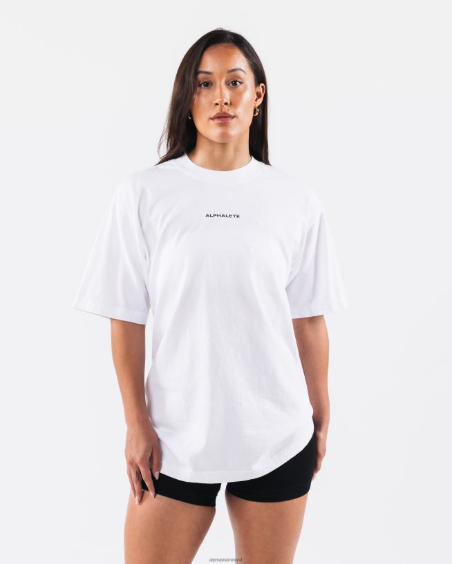 Clothing IE Alphalete Unisex Heritage Tee White 2L4400181 - Image 4