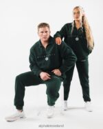 Clothing IE Alphalete Unisex King Quarter Zip Evergreen Green 2L4400485 - Image 2