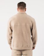 Clothing IE Alphalete Unisex King Quarter Zip Linen Brown 2L4400481 - Image 4