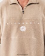 Clothing IE Alphalete Unisex King Quarter Zip Linen Brown 2L4400481 - Image 5