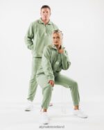 Clothing IE Alphalete Unisex King Quarter Zip Sage Green 2L4400483 - Image 2