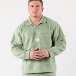 Clothing IE Alphalete Unisex King Quarter Zip Sage Green 2L4400483