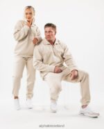 Clothing IE Alphalete Unisex King Quarter Zip Vanilla Brown 2L4400479 - Image 2
