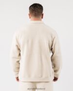 Clothing IE Alphalete Unisex King Quarter Zip Vanilla Brown 2L4400479 - Image 4