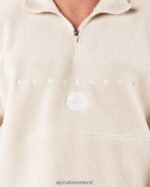Clothing IE Alphalete Unisex King Quarter Zip Vanilla Brown 2L4400479 - Image 5
