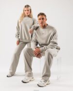Clothing IE Alphalete Unisex Origin Crewneck Overcast Grey 2L4400263 - Image 2