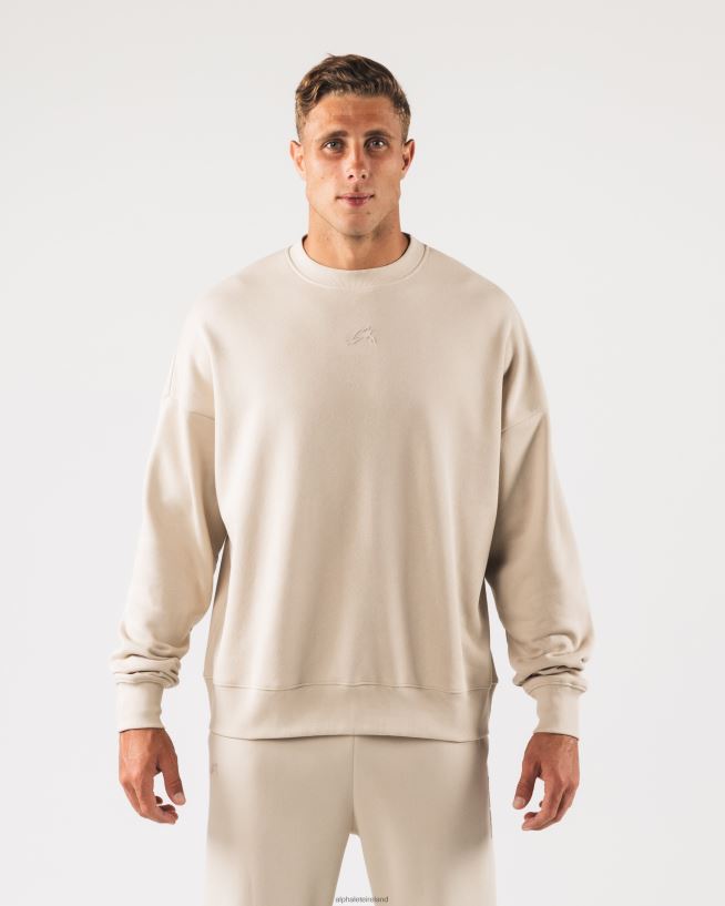 Clothing IE Alphalete Unisex Origin Crewneck Sea Salt Brown 2L4400264 - Image 1
