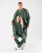 Clothing IE Alphalete Unisex Origin Crewneck Serene Green 2L4400267 - Image 2