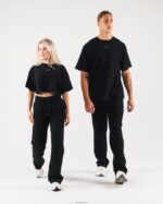 Clothing IE Alphalete Unisex Origin Pant Black 2L4400454 - Image 2