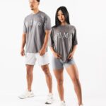 Clothing IE Alphalete Unisex Pump University Tee Charcoal Grey 2L4400229