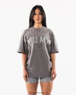 Clothing IE Alphalete Unisex Pump University Tee Charcoal Grey 2L4400229 - Image 3