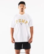 Clothing IE Alphalete Unisex Pump University Tee White 2L4400228 - Image 2