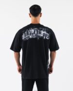 Clothing IE Alphalete Unisex Smoke Tee Black 2L4400185 - Image 2