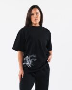 Clothing IE Alphalete Unisex Smoke Tee Black 2L4400185 - Image 3