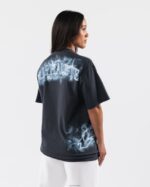 Clothing IE Alphalete Unisex Smoke Tee Dolphin Blue 2L4400184 - Image 2