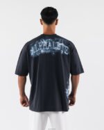 Clothing IE Alphalete Unisex Smoke Tee Dolphin Blue 2L4400184 - Image 4