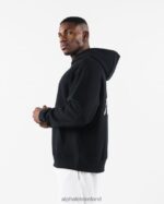 Clothing IE Alphalete Unisex Stencil Hoodie Black 2L4400272 - Image 3