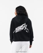 Clothing IE Alphalete Unisex Stencil Hoodie Black 2L4400272 - Image 4