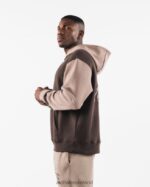 Clothing IE Alphalete Unisex Stencil Hoodie Cashmere Brown 2L4400271 - Image 3